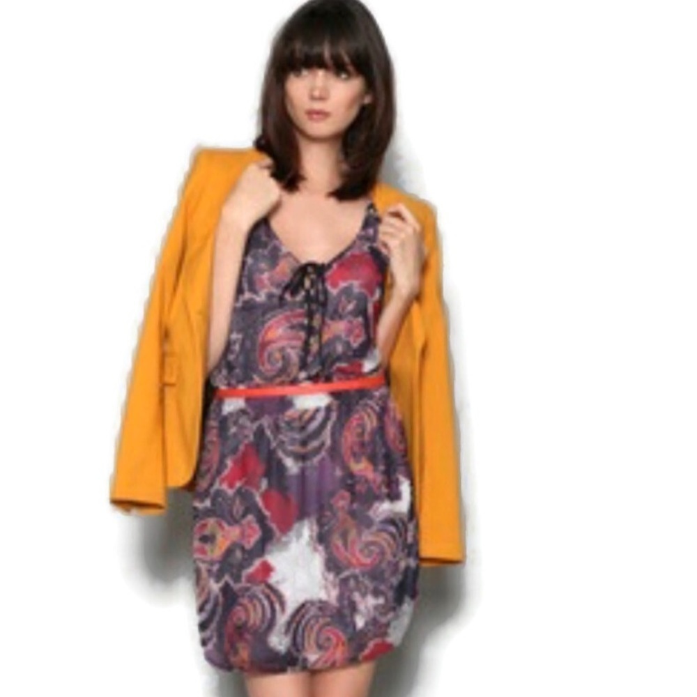 Free People Falling For Georgette Paisley Midi Dress S - Picture 2 of 16